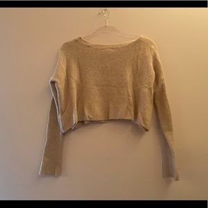 Tan Cropped Sweater